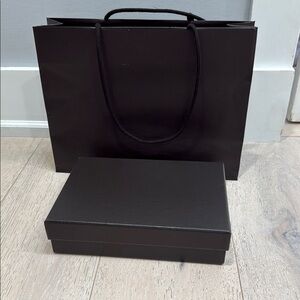 The Row Elegant Brown Men's Paper Bag with box